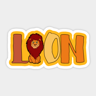 Cartoon Lion Sticker